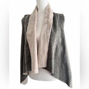 Anthropologie Amadi Kady Gray and Cream Vest